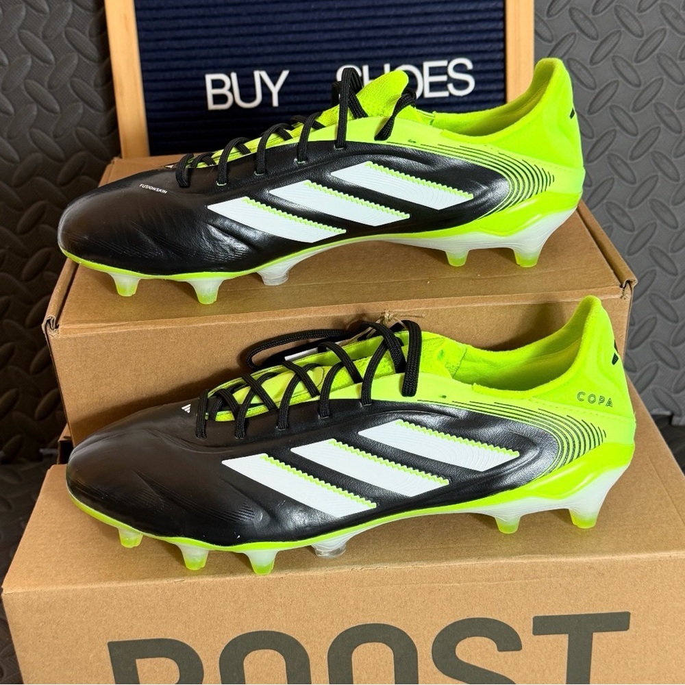Adidas Copa Puré 3 Elite FG Soccer Cleats Black/Green Men Size 9 / Women Size 10